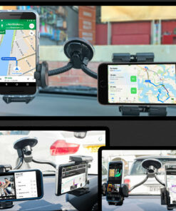 Dual Phone Holder for Car Windscreen NAV Sat Holder for Car