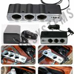 Car USB Charger Socket 3 Way Phone Charger