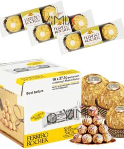 Ferrero Rocher T3 Box Chocolate Pralines Treat Pack 3 Pieces 16