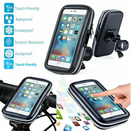 Waterproof Motorcycle Phone Mount Holder Handlebar iPhone Holder