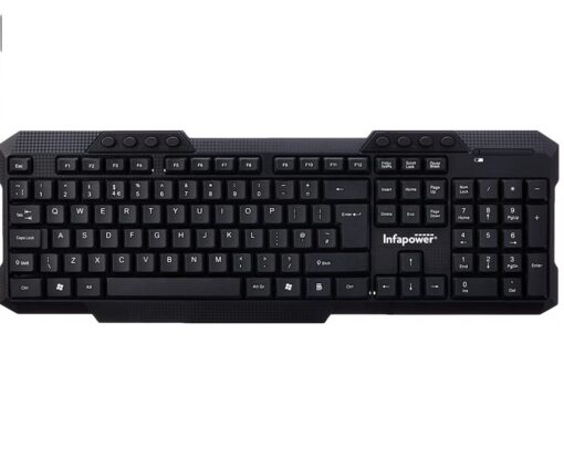 Full Size Wireless Multimedia Keyboard Infapower X204