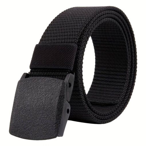 Men Canvas Belt Outdoor Joker Student Actical Belt Nylon Adjustable 120cm47.24 Inches