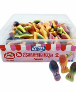 Vidal Jelly Filled Snails 5p Tub