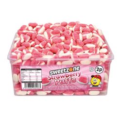 Sweetzone Strawberry Puffs 2p 805g Tub