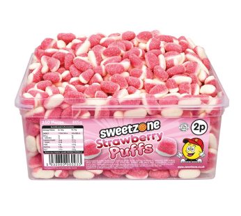 Sweetzone Strawberry Puffs 2p 805g Tub