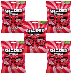 Shades by Niko Straight Up Strawberry Flavour Sweets Bag 150g