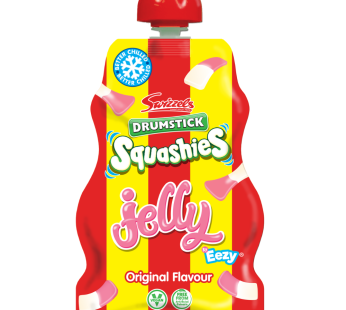 Swizzels Drumsticks Squashies Original Raspberry & Milk Jelly Pouch 80g